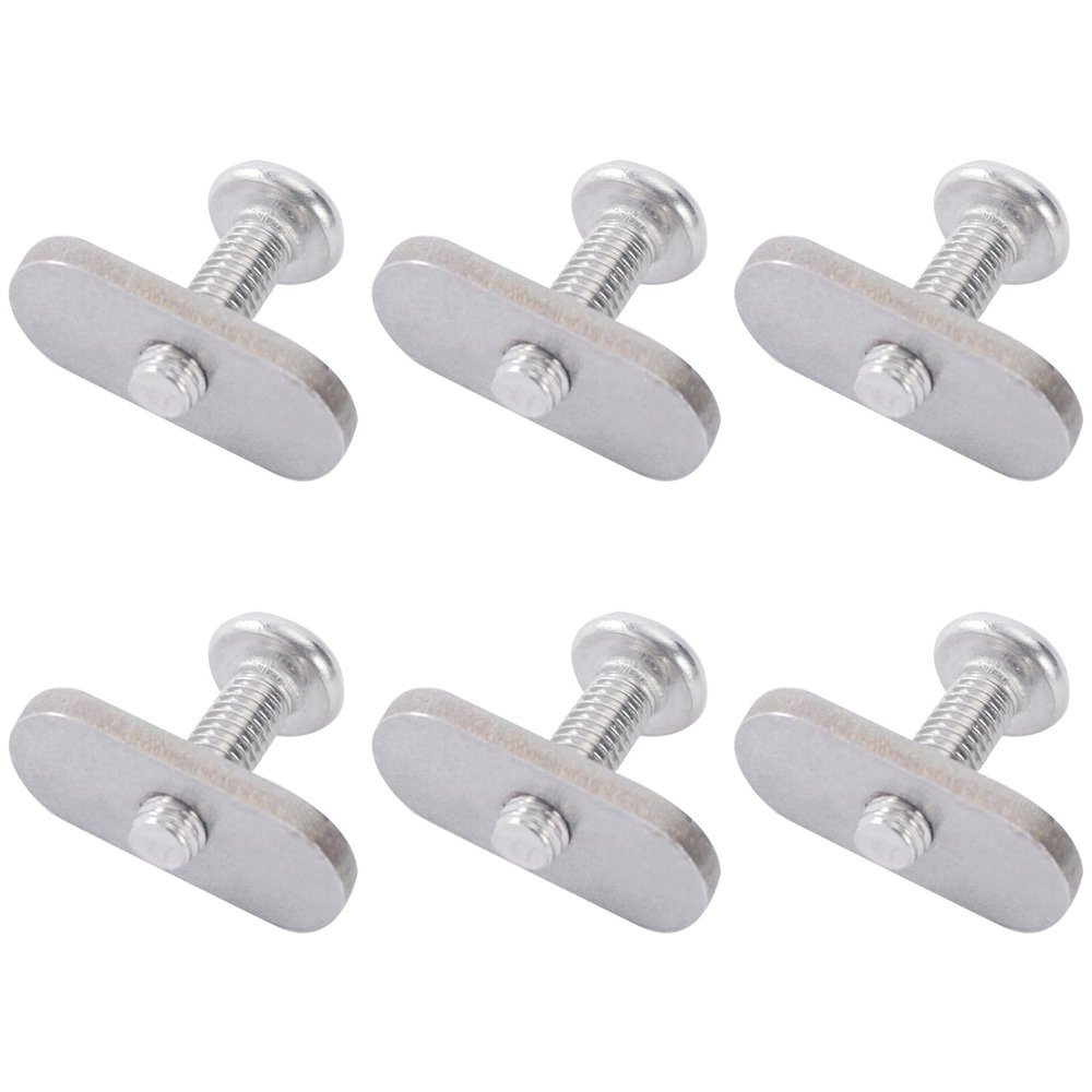 DoThisAllDay 6 Pcs 304 Stainless Steel Kayak Rail/Track Screws 304 SS Track Nuts Kayak Hardware Mount Tie Down Eyelet Kayak Mounting Gear Replacement Kit for Kayaks Rails Screws Canoes Boats (6)