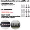 DoThisAllDay 6 Pcs 304 Stainless Steel Kayak Rail/Track Screws 304 SS Track Nuts Kayak Hardware Mount Tie Down Eyelet Kayak Mounting Gear Replacement Kit for Kayaks Rails Screws Canoes Boats (6) view 2
