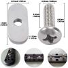 DoThisAllDay 6 Pcs 304 Stainless Steel Kayak Rail/Track Screws 304 SS Track Nuts Kayak Hardware Mount Tie Down Eyelet Kayak Mounting Gear Replacement Kit for Kayaks Rails Screws Canoes Boats (6) view 3