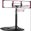 SculPong Basketball Hoop Outdoor Portable Basketball Goal Indoor 7.5-9.2ft Adjustable 32in Backboard Basketball Stand Red Frame view 1