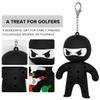 Golf Tee Holder, Ninja Portable Funny Golf Tees Holder Keychain Golf Gift Golf Accessories for Men & Women (Black) view 3