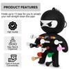 Golf Tee Holder, Ninja Portable Funny Golf Tees Holder Keychain Golf Gift Golf Accessories for Men & Women (Black) view 4