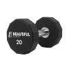 12- Sided Premium Urethane Dumbbell Weight | Superior High-Grade Steel Hand Weight for Workout, Fitness | Sizes 5 lbs - 30 lbs with Pink Logo (20 LBS - White Logo) view 4