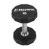 12- Sided Premium Urethane Dumbbell Weight | Superior High-Grade Steel Hand Weight for Workout, Fitness | Sizes 5 lbs - 30 lbs with Pink Logo (15 LBS - White Logo) view 1