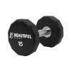 12- Sided Premium Urethane Dumbbell Weight | Superior High-Grade Steel Hand Weight for Workout, Fitness | Sizes 5 lbs - 30 lbs with Pink Logo (15 LBS - White Logo) view 3