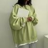 Tunic Sweatshirts Women Crewneck Oversized Cute Pullover Long Sleeve Fall Casual Tops Fashion Y2k Teen Girls Clothes Yellow view 2