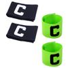 Abaodam Professional Captain Armbands 4-Pack Non-Slip Wear-Resistant Football Bands Reusable Elastic Soccer Basketball Team Sports Wristbands 5.11X2.75In view 1