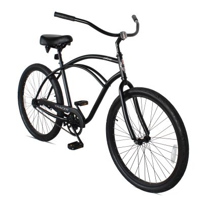 Trace ACE 26 Inch Beach Cruiser Bike, Single Speed Commute Bike Coaster Brake, Step-Through Bicycle for Adult Women & Men, Steel Frame Cruiser Bike Vintage Classic Handlebar (Black, Male)