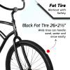 Trace ACE 26 Inch Beach Cruiser Bike, Single Speed Commute Bike Coaster Brake, Step-Through Bicycle for Adult Women & Men, Steel Frame Cruiser Bike Vintage Classic Handlebar (Black, Male) view 2