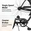 Trace ACE 26 Inch Beach Cruiser Bike, Single Speed Commute Bike Coaster Brake, Step-Through Bicycle for Adult Women & Men, Steel Frame Cruiser Bike Vintage Classic Handlebar (Black, Male) view 4
