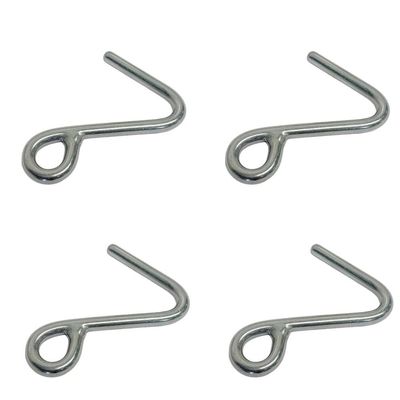 5/16" Stainless Steel 316 Top Dock Deck Rope Yacht Marine Cunningham S Hook 4Pcs