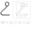 1/4" Stainless Steel T316 Top Dock Deck Rope Yacht Marine Cunningham S Hook view 4