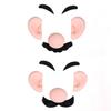 Honcloud Silicone Fake Nose and Ears with Mustache and Eyebrow for Super Plumbers Halloween Party Costume Props Accessories (L&M)