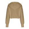Women Fashion Half Zip Sweatshirts Cropped Hoodies Fleece Pullover Quarter Zip Workout Y2k Teen Girls Casual Tops 2023 Khaki view 4