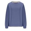 Women Fashion Sweatshirts Crewneck Oversized Cute Pullover Long Sleeve Fall Clothes Casual Y2k Teen Girls Tunic Tops Blue view 3