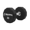 12- Sided Premium Urethane Dumbbell Weight | Superior High-Grade Steel Hand Weight for Workout, Fitness | Sizes 5 lbs - 30 lbs with Pink Logo (30 LBS - White Logo) view 2