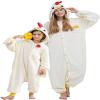DarkCom Animal Onesie Unisex Adult Pajamas,One Piece Cosplay Chicken Halloween Costume for Women Men Large view 1
