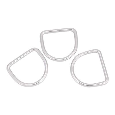equlup Diving D Ring, 3PCS D Ring Carabiner Clip Stainless Steel D Ring Weight Belt Aluminum Material Safety Hook Webbing Accessories for Climbing Diving (Size)