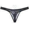Botmois Men's Shiny Metallic Swimwear Male Pouch Swim Thong Drawstring Bathing Suit Bikini Board Surf Tangas Sport Swimsuits Shiny Black XL view 3