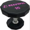 12- Sided Premium Urethane Dumbbell Weight | Superior High-Grade Steel Hand Weight for Workout, Fitness | Sizes 5 lbs - 30 lbs with Pink Logo (15 LBS - Pink Logo) view 1