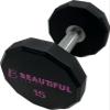 12- Sided Premium Urethane Dumbbell Weight | Superior High-Grade Steel Hand Weight for Workout, Fitness | Sizes 5 lbs - 30 lbs with Pink Logo (15 LBS - Pink Logo) view 3