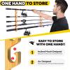 PLUSINNO H5W Horizontal Fishing Rod/Pole Holders for Garage, Wall or Ceiling Mounted Rack, Solid Wood Fishing Rod Holder Holds up to 5/10/20 Rods or Combos Fishing Gear, Gifts for Men view 4