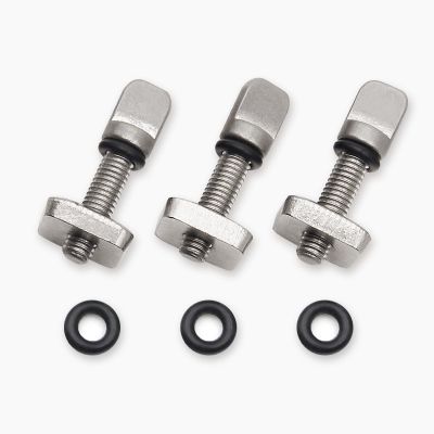 Abahub SUP Paddle Board Fin Screws 3 Pack - 316 Stainless Steel Replacement Fins Box Screw and Plate with Three Extra O Rings for SUP Inflatable Stand Up Paddleboard Surfboard Longboard
