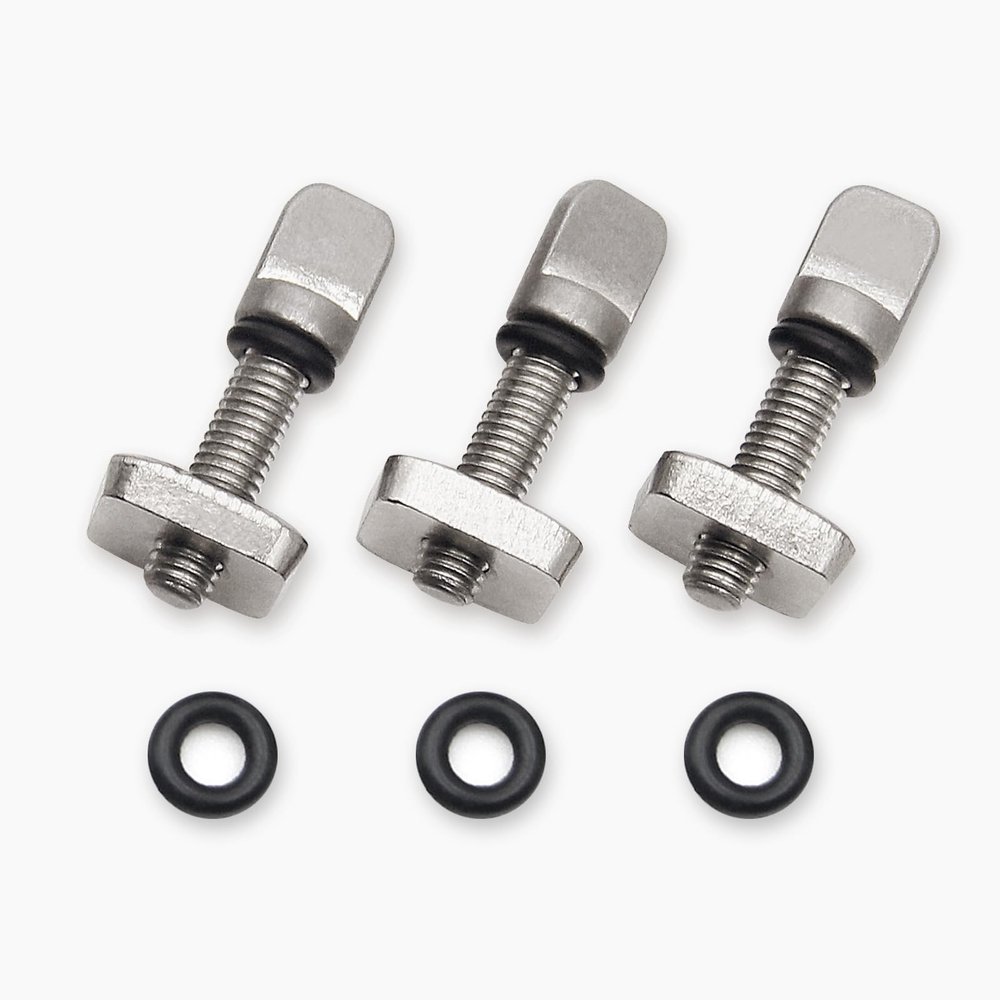 Abahub SUP Paddle Board Fin Screws 3 Pack - 316 Stainless Steel Replacement Fins Box Screw and Plate with Three Extra O Rings for SUP Inflatable Stand Up Paddleboard Surfboard Longboard