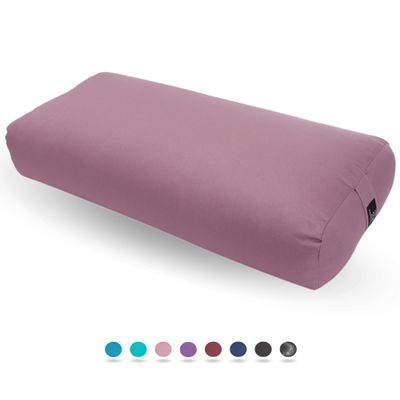 Everyday Yoga Premium Bolster, Soft & Supportive Meditation Pillow with Carry Handle, Lightweight Cushion, Lilac - Rectangular