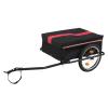 Bicycle Trailer,Foldable Bike Cargo Trailer,16'' Wheels Bicycle Cargo Trailer with Oxford Fabric Bike Cargo Trailers,Removable Cover,Folding Frame Quick Release view 3