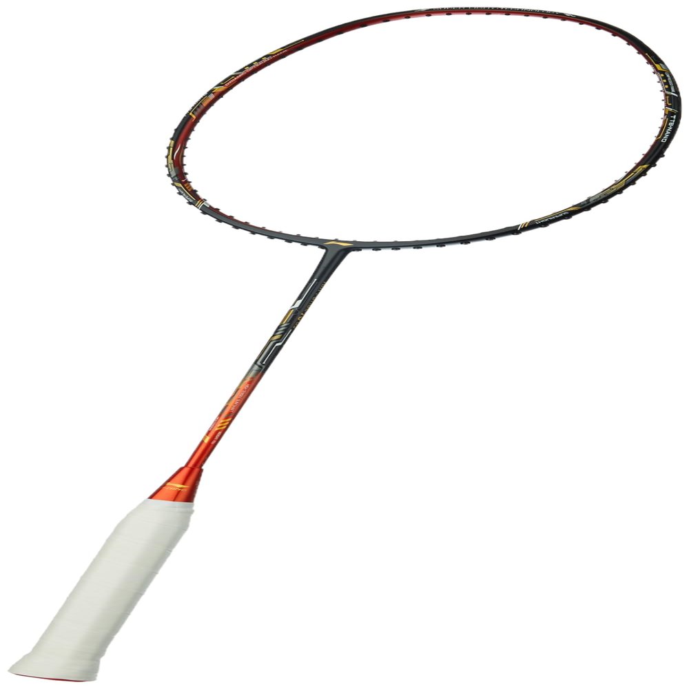 Li-ning Air-Force 78 G3 Carbon Fibre Unstrung Badminton Racket with Full Cover (78g, Black/Orange Red/Gold)