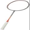 Li-ning Air-Force 78 G3 Carbon Fibre Unstrung Badminton Racket with Full Cover (78g, Black/Orange Red/Gold) view 1