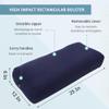 Everyday Yoga Premium Bolster, Soft & Supportive Meditation Pillow with Carry Handle, Lightweight Cushion, Slate - Rectangular view 3