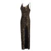 Sequin Dress for Party Night Women's Sparkle Glitter Club Dress Sexy Mock Neck Birthday Dress for Date Night view 4