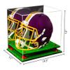 Better Display Cases Acrylic Full-Size Football Helmet Display Case with Mirror Case, Red Risers and Turf Base - 14.5" x 11" x 12" (V44/A002) view 2