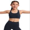 CRZ YOGA Girls Butterluxe Cross Back Sports Bra True Navy Small view 1