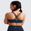 CRZ YOGA Girls Butterluxe Cross Back Sports Bra True Navy Small view 2