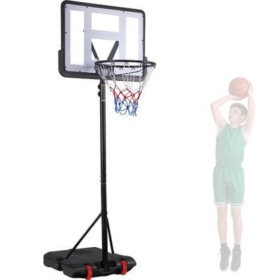 Epetlover Portable Basketball Hoops & Goals System 7.2-9.3ft Adjustable 32in Backboard for Kids Adults Indoor/Outdoor Play