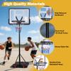 Epetlover Portable Basketball Hoops & Goals System 7.2-9.3ft Adjustable 32in Backboard for Kids Adults Indoor/Outdoor Play view 4