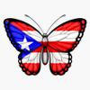 Puerto Rican Flag Butterfly Bumper Sticker Vinyl Decal 5" view 1