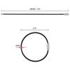 7.8 Inch Black Wire Keychain Cable,Large Nylon Coated Stainless Steel Key Ring Loop Holder,2mm Heavy Duty,20PCS view 2