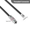 7.8 Inch Black Wire Keychain Cable,Large Nylon Coated Stainless Steel Key Ring Loop Holder,2mm Heavy Duty,20PCS view 3