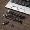 7.8 Inch Black Wire Keychain Cable,Large Nylon Coated Stainless Steel Key Ring Loop Holder,2mm Heavy Duty,20PCS view 4