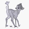 Bambi and The Butterfly Bumper Sticker Vinyl Decal 5" view 1
