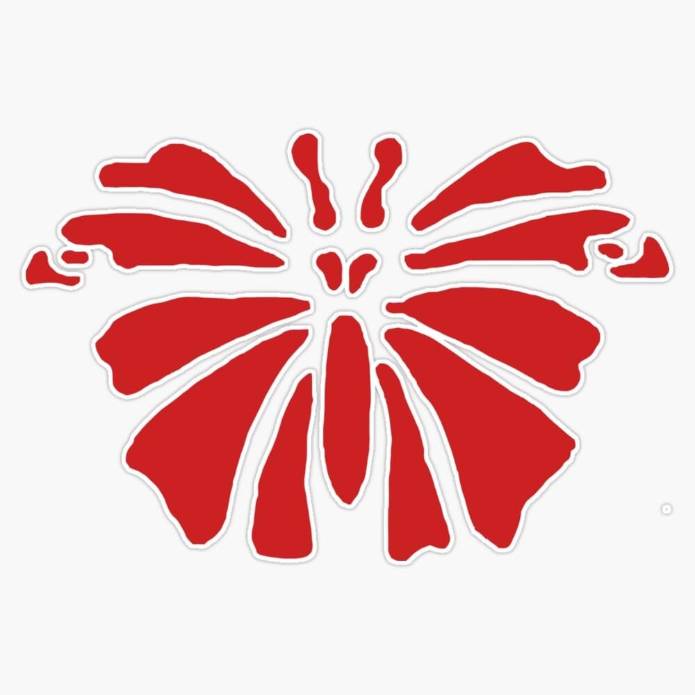 Kyuss Red Butterfly Bumper Sticker Vinyl Decal 5"