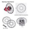 MirOdo Bike Hydraulic Disc Brake Set 4 Piston Dual Brake Powerful Brake Left Front Right Rear Aluminum CNC Disc Brake with 160mm Rotors and 800/1600mm Hoses for MTBs (Color : Purple) view 4