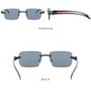 Fashion Sunglasses Women Retro Rimless Gradient Sun Glasses Cutting Lens Ladies Frameless Eyeglasses,C11 BlueGra Gold,One size view 4