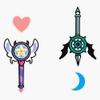 Starco Magic Wands (Star Butterfly and Marco Diaz) Bumper Sticker Vinyl Decal 5" view 1