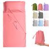 Cozysilk Brand - GANNAFEE Cotton Sleeping Bag Liner with Zipper - 100% Cotton Travel Sheet Sleep Sack Adult - Travel Sleeping Bag for Hotels Camping Hiking (Double - 71 x 87 inch, Watermelon Red) view 1