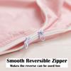 Cozysilk Brand - GANNAFEE Cotton Sleeping Bag Liner with Zipper - 100% Cotton Travel Sheet Sleep Sack Adult - Travel Sleeping Bag for Hotels Camping Hiking (Double - 71 x 87 inch, Watermelon Red) view 2